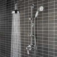 Cardinal Thermostatic Surface Mounted Shower with Rigid Riser And Diverter 