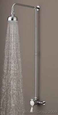 Colonial Single Sequential Thermostatic Shower and Rigid Riser Kit